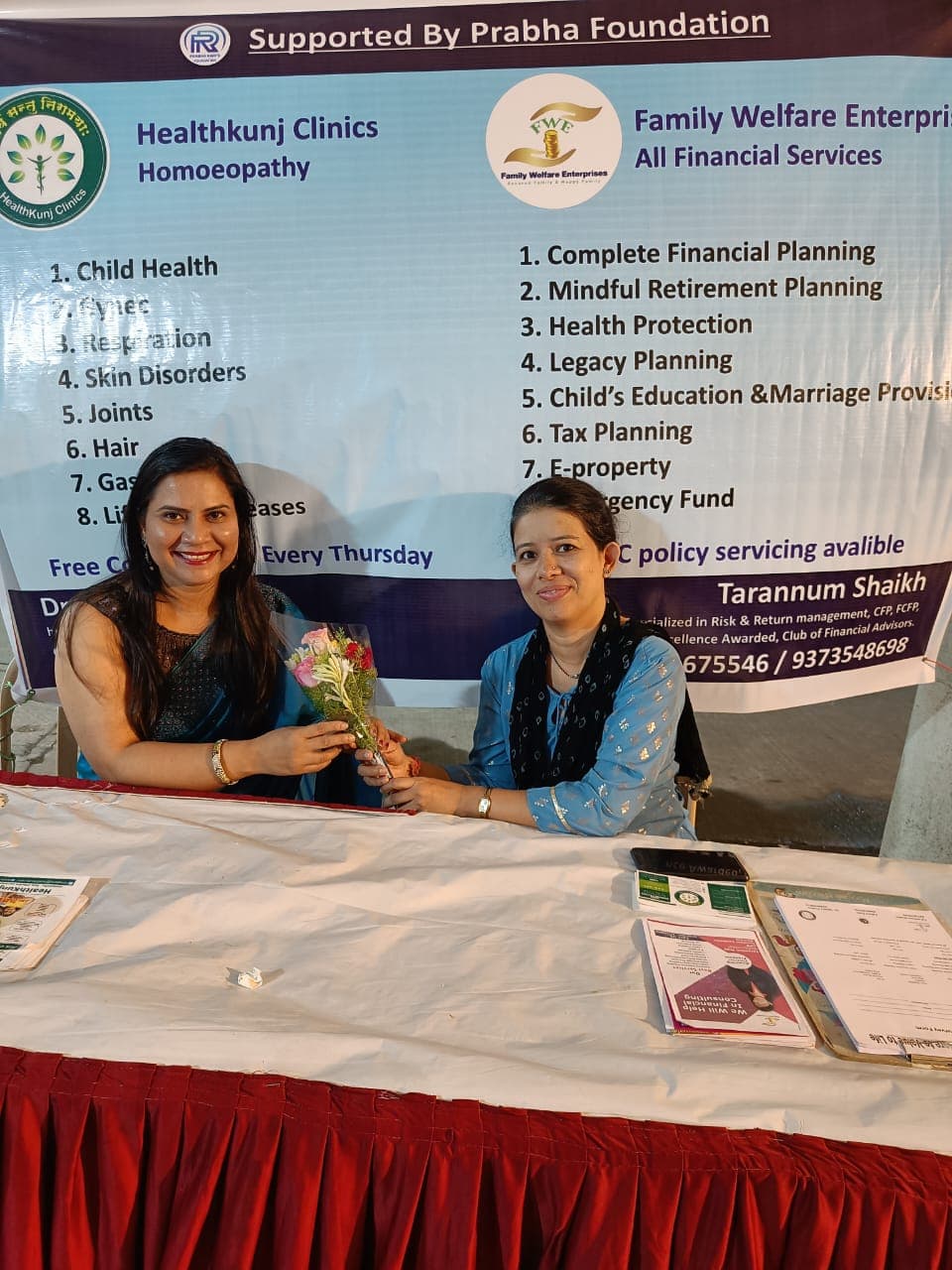Dr. Meera Thakur at a joint community health outreach event