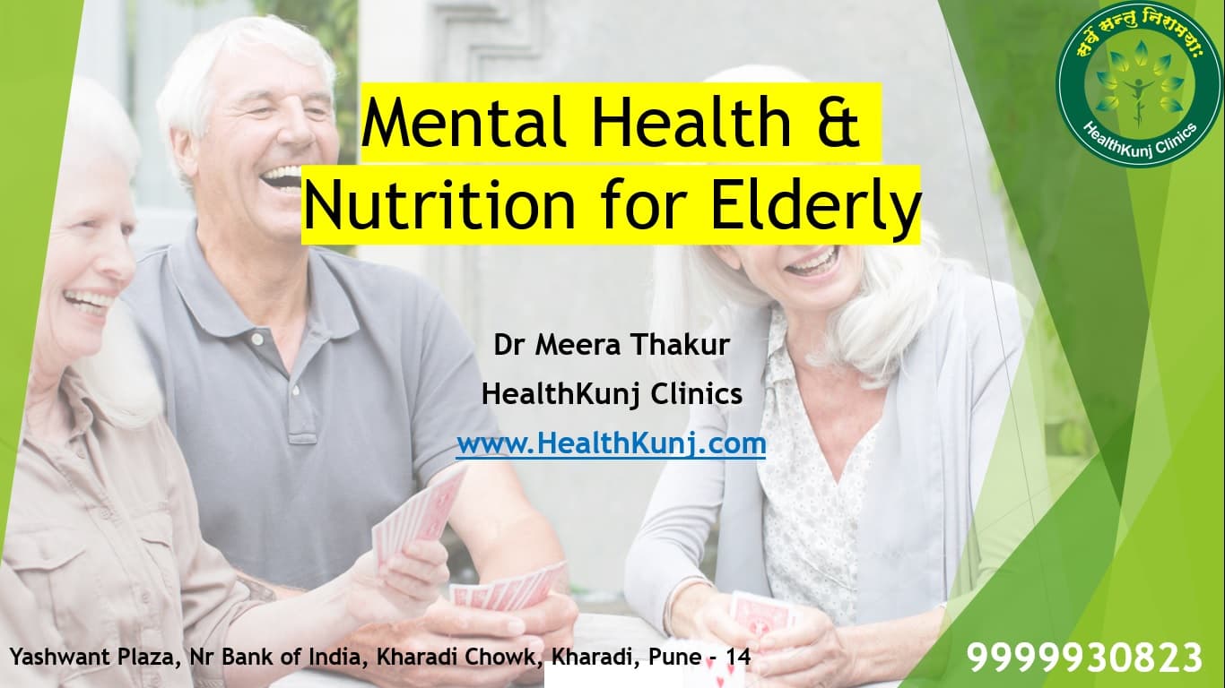 Poster for the Mental Health and Nutrition for the Elderly community talk